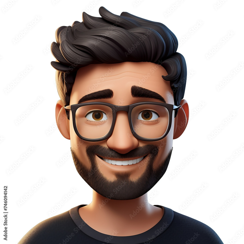 memoji smile man сreated with Generative Ai