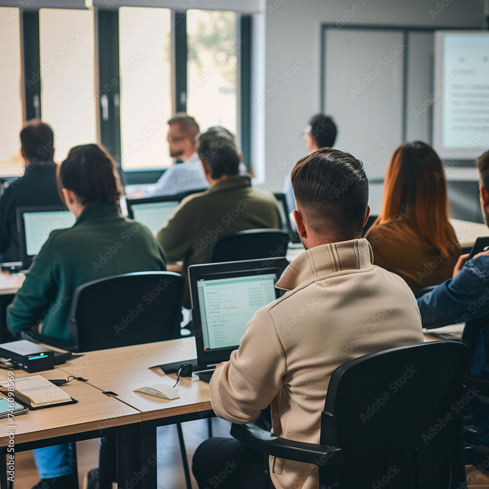 people training in a class room people training in a class room
