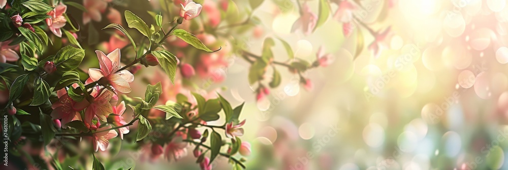Beautiful Flowers Background, Light Blooming Pattern, Color Flower Mockup, Floral Banner Beautiful Flowers Background, Light Blooming Pattern, Color Flower Mockup, Floral Banner