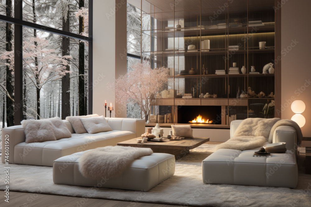 Obraz premium Comfortable Living Room Interior Design