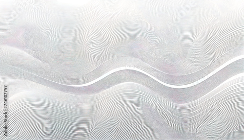 White abstract waves pattern background. AI render. photo