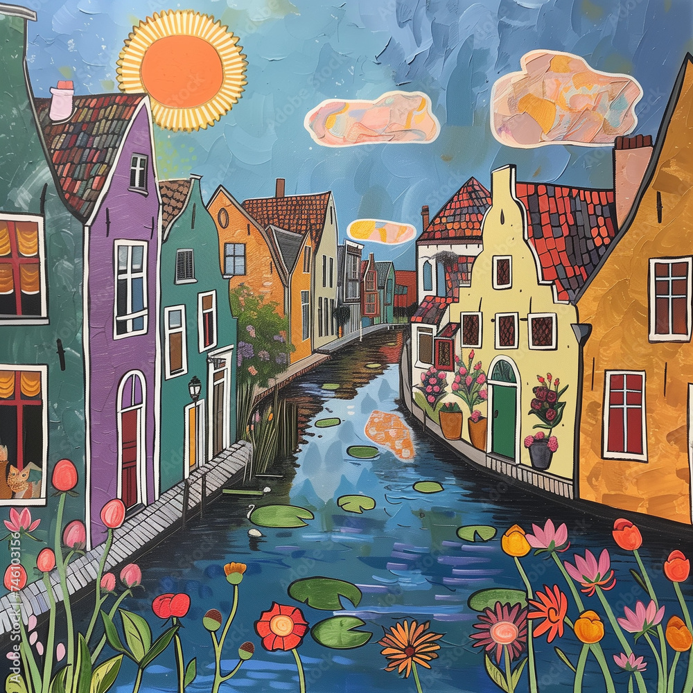 Fototapeta premium houses in the city