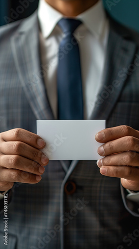 Man Holding a Paper in Visitation Style