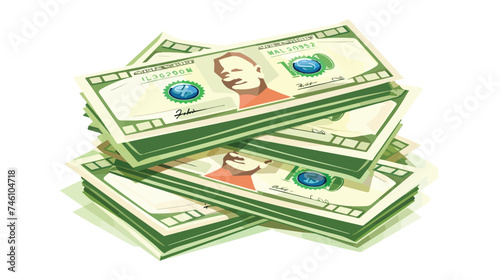 Money icon over white background vector illustration