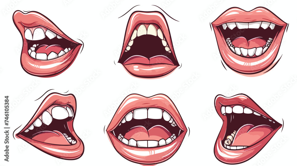 Mouth design  vector illustration isolated on white