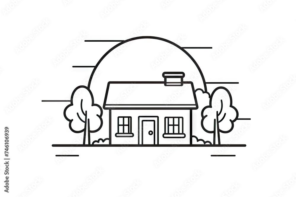 Line Home Icon, Minimalist House Symbol, Real Estate Logo, Cottage Building Silhouette, Home Icon Line Home Icon, Minimalist House Symbol, Real Estate Logo, Cottage Building Silhouette, Home Icon