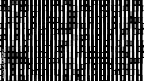 4K looped Black and white seamless line pattern background. Endless loop. Thick and thin lines.