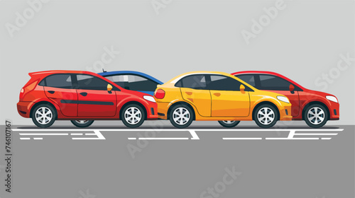 Fototapeta Naklejka Na Ścianę i Meble -  Parking design over gray background vector illustration