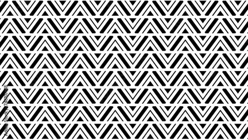 4K looped Black and white seamless geometric pattern background. Endless loop. Thick and thin lines.