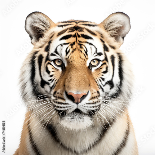 photo tiger on a white background   reated with Generative Ai