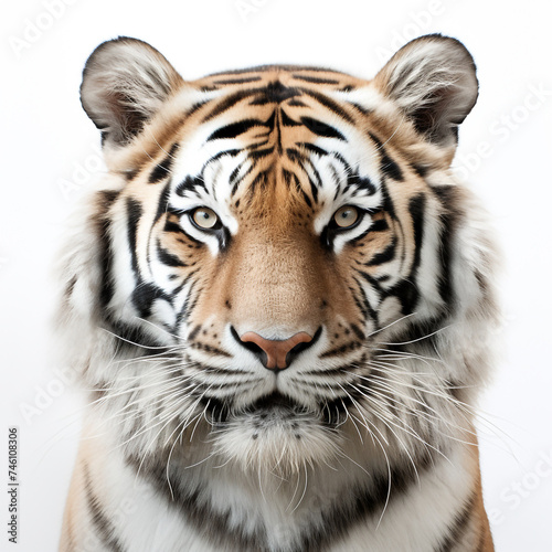 photo tiger on a white background   reated with Generative Ai