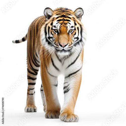 photo tiger on a white background   reated with Generative Ai