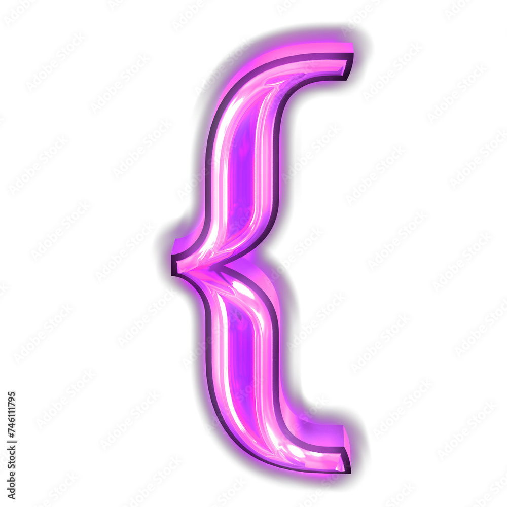 Glowing purple symbol Glowing purple symbol