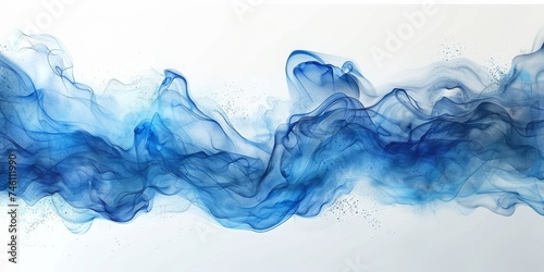 The Graceful Dance of Smoke Art, Capturing the Tranquil Movement and Flow of Color, Generative AI