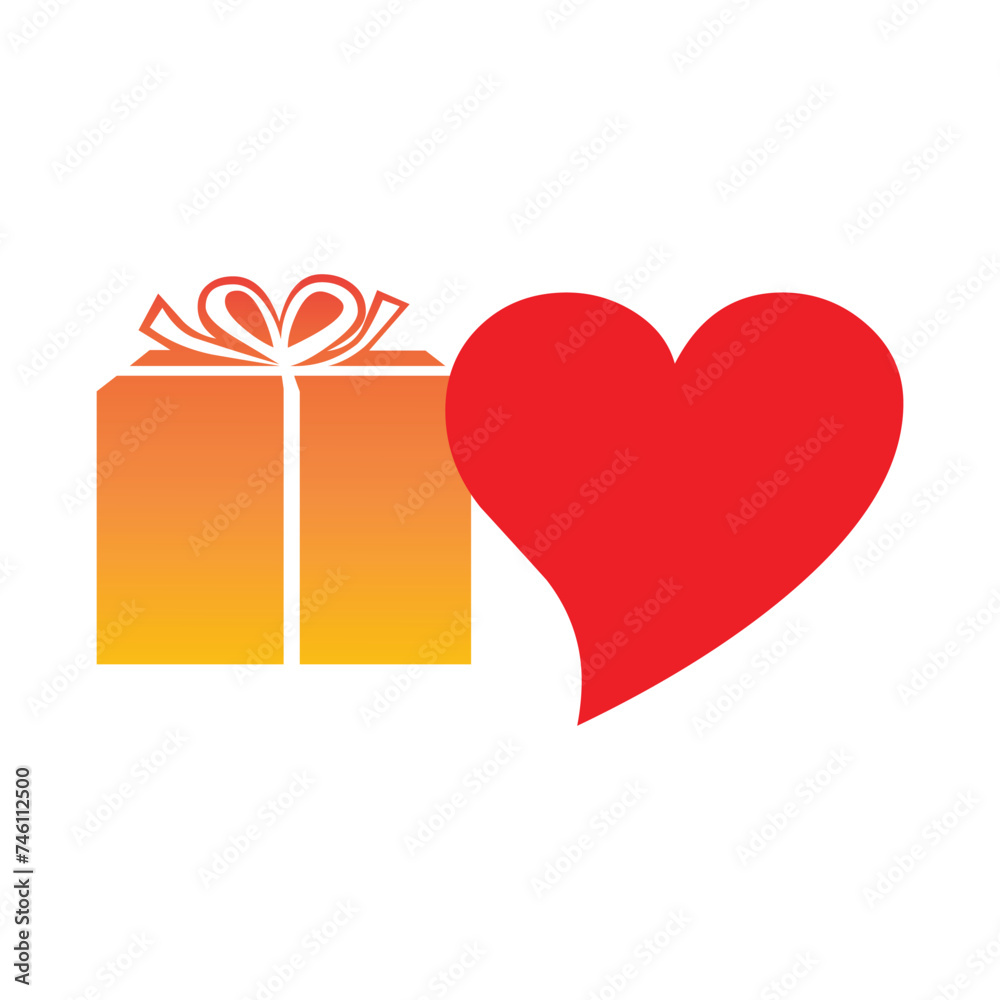 Valentine's day greeting card with balloons flying in open gift box elements for invitation card decoration. Vector illustration heart's day greeting Valentine's day greeting card with balloons flying in open gift box elements for invitation card decoration. Vector illustration heart's day greeting