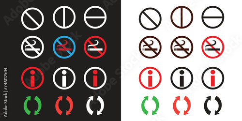 traffic and road mega symbols set vector, traffic rules sign