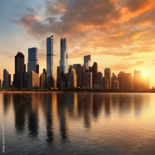 City scape image during sunset