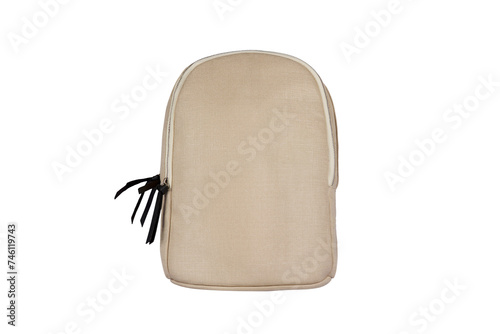 canvas backpack isolated on white background	
