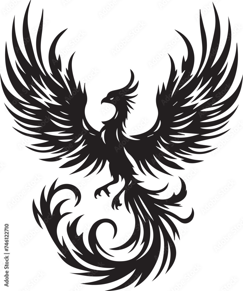 Obraz premium Phoenix Silhouettes Phoenix EPS Vector Phoenix Clipart