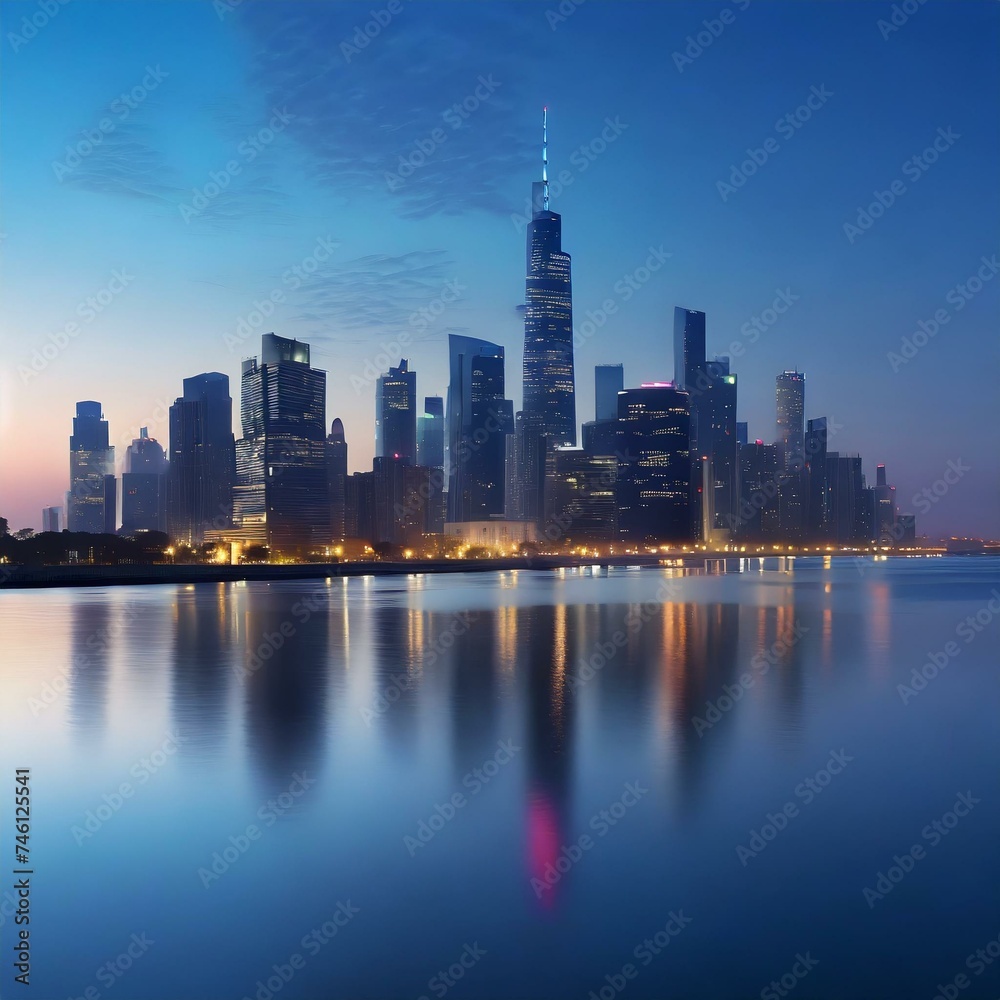 Obraz premium CityScape At sunset 