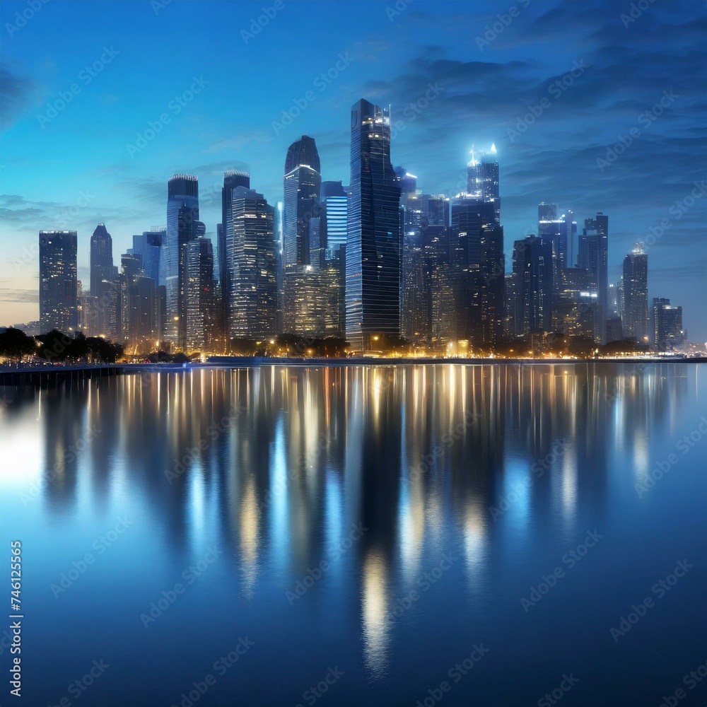 Obraz premium CityScape At sunset