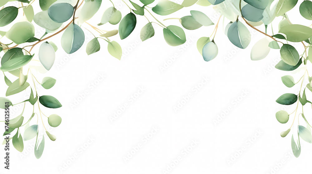 Hand painted light leaves decorative background Hand painted light leaves decorative background