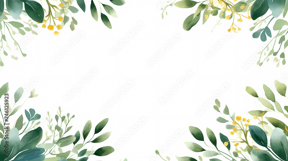 Hand painted light leaves decorative background Hand painted light leaves decorative background