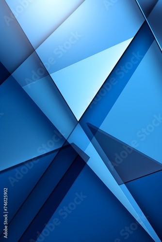 wallpaper; minimalistic background design; reflecting diagonals and futuristic triangular shapes of blue color