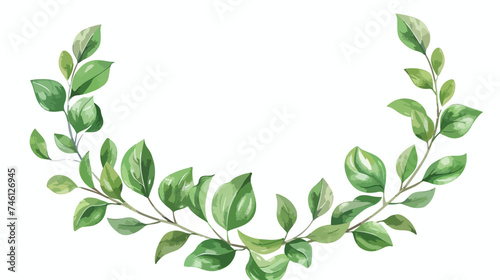 Wreath leaves ornament icon vector illustration grap photo