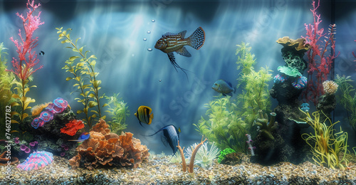 clown fish in aquarium for background