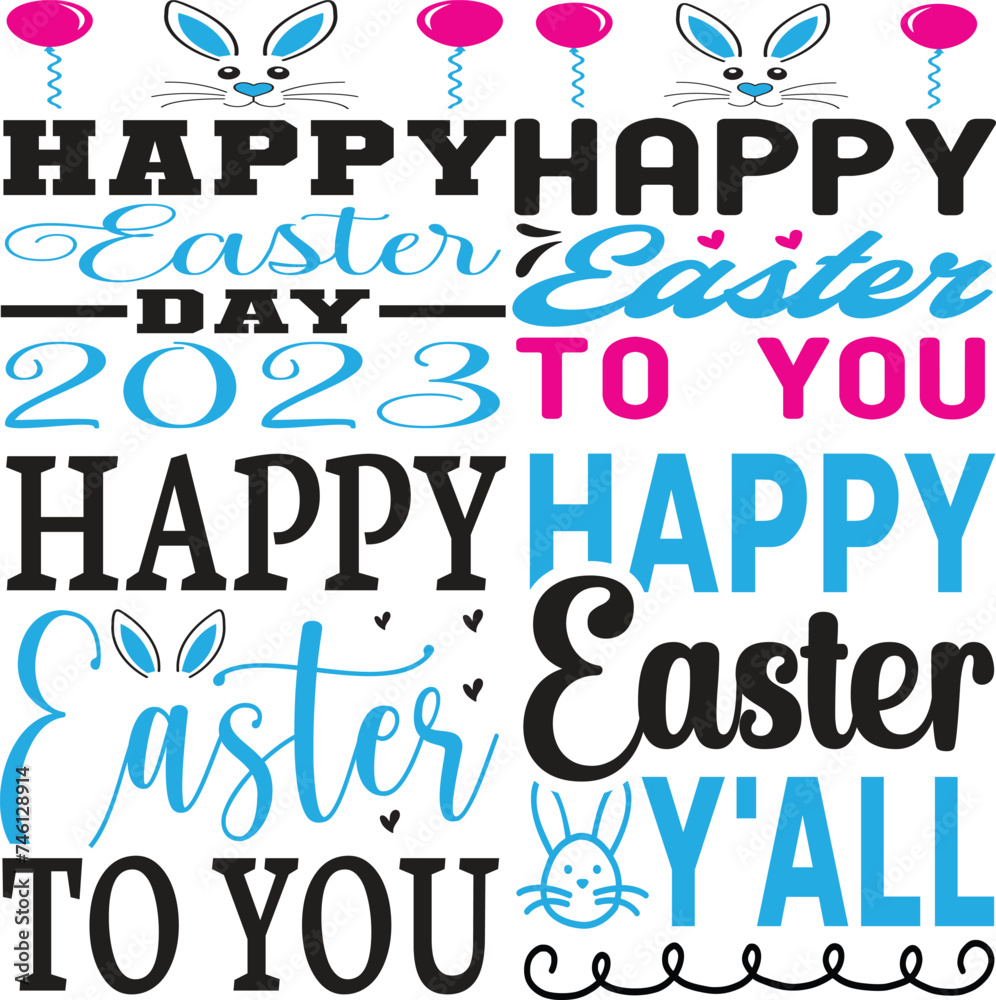 Happy Easter Bundle design, Christian Easter Bundle, Easter Bunny, Retro Easter Cut Files Cricut, Good for Happy Easter tshirt design