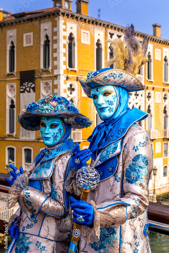 Venice, Italy: February 8, 2024: Venice carnival in Italy