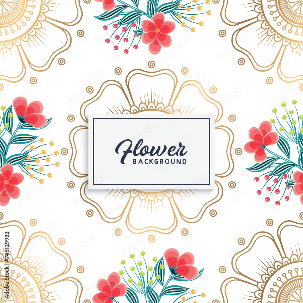 Floral seamless pattern illustration decoration