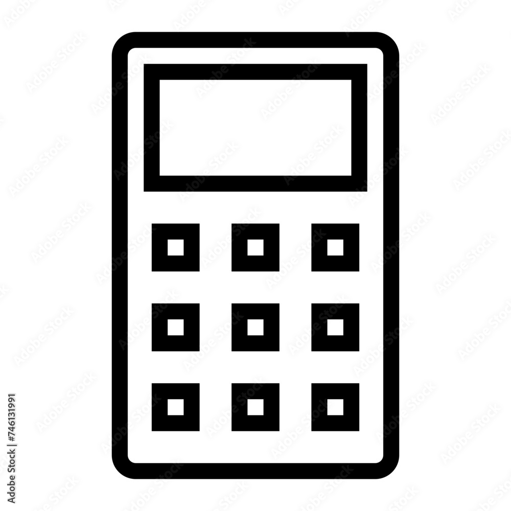 This is the Calculator icon from the Finance icon collection with an Outline style This is the Calculator icon from the Finance icon collection with an Outline style