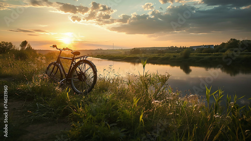 bike on the lake