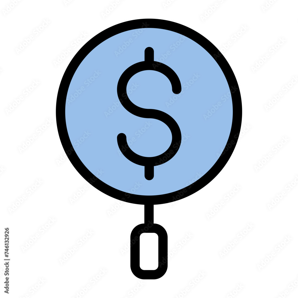 This is the Find icon from the Finance icon collection with an Color Lineal style This is the Find icon from the Finance icon collection with an Color Lineal style