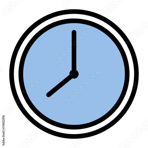 This is the Clock icon from the Finance icon collection with an Color Lineal style
