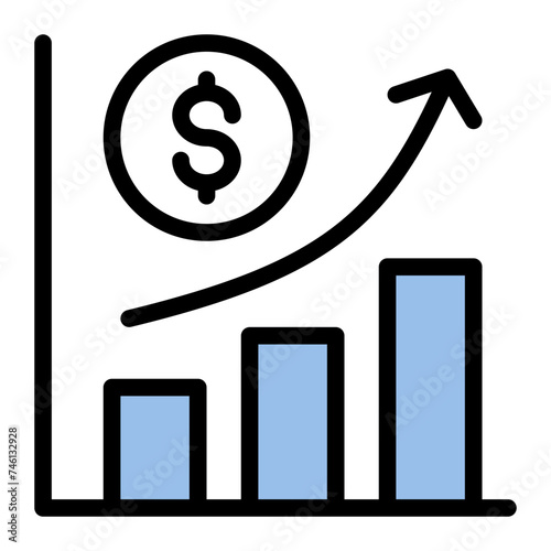 This is the Business icon from the Finance icon collection with an Color Lineal style
