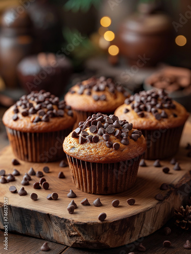Muffin aux pépites de chocolat