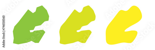 Djibouti country black outline and colored country silhouettes in three different levels of smoothness. Simplified maps. Vector icons isolated on white background.