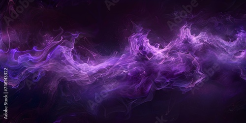Enchanting Seamless Background of Swirling Purple Smoke on Dark Atmosphere. Concept Smoke Effects, Enchanting Backgrounds, Dark Atmosphere, Purple Hues, Seamless Patterns