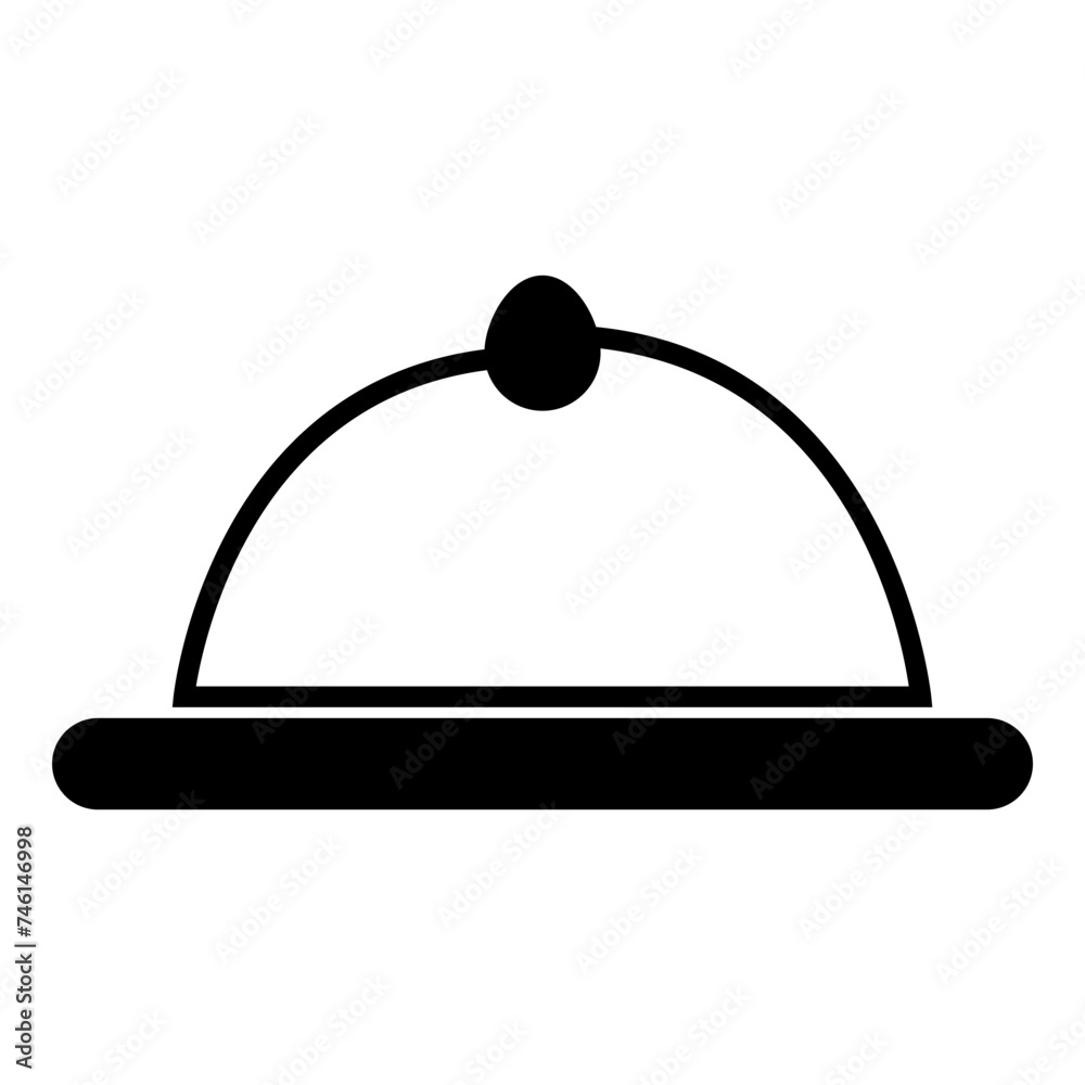 Fototapeta premium restaurant cloche icon