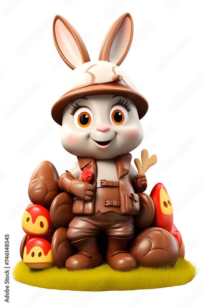 .Indulge in Easter by enjoying this chocolate bunny, a delicious and irresistible creation .Indulge in Easter by enjoying this chocolate bunny, a delicious and irresistible creation