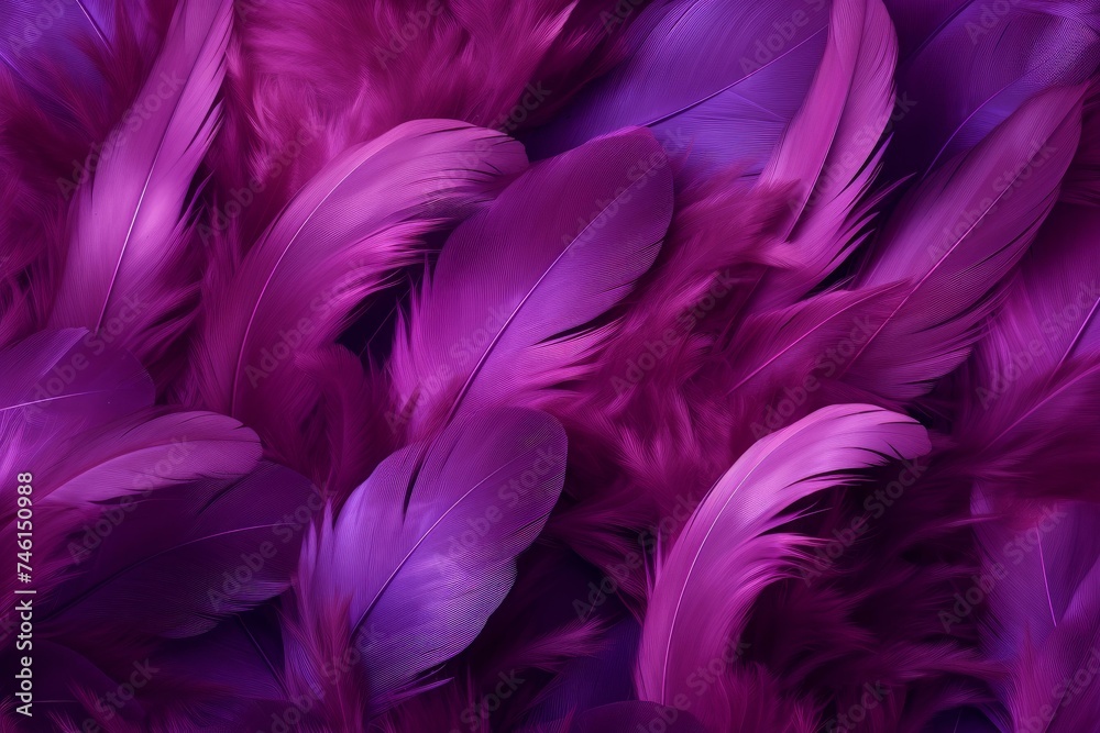 Vibrant Purple feathers. Pattern bird color. Generate Ai Vibrant Purple feathers. Pattern bird color. Generate Ai