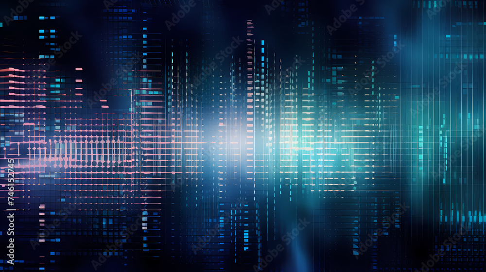 Abstract terminal display with line of code, warning and exclamation mark to warn against cyber attack