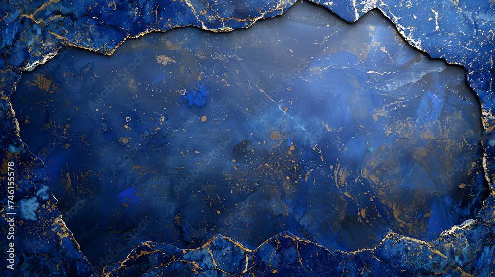 Fototapeta premium Blue lapis lazuli background with space for text