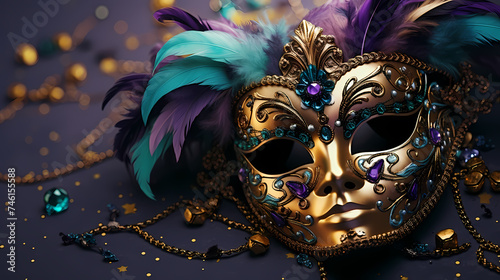 Carnival mask background, carnival mask © ma