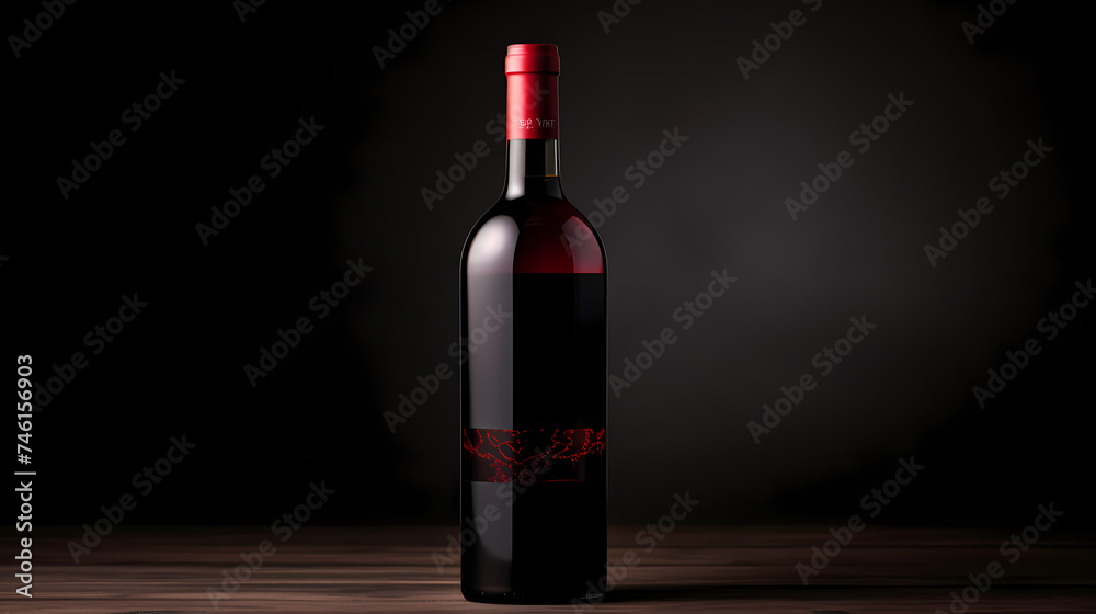 Bottle of red wine on background, advertising shoot Bottle of red wine on background, advertising shoot