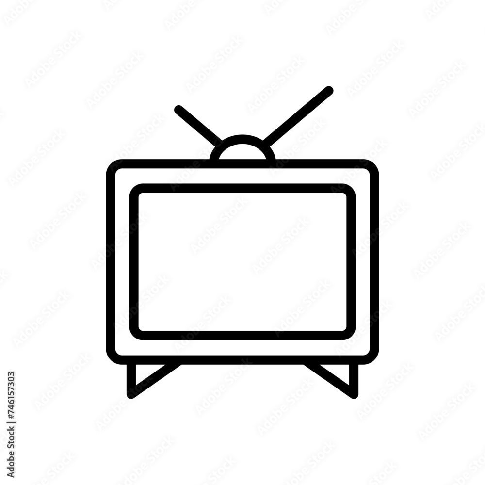 Tv icon vector. television icon vector Tv icon vector. television icon vector
