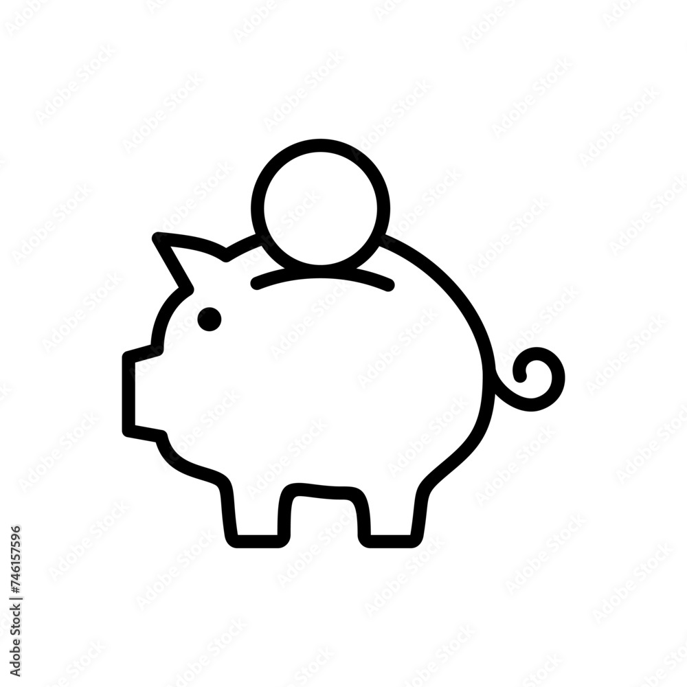 Piggy bank icon vector. piggy money icon Piggy bank icon vector. piggy money icon